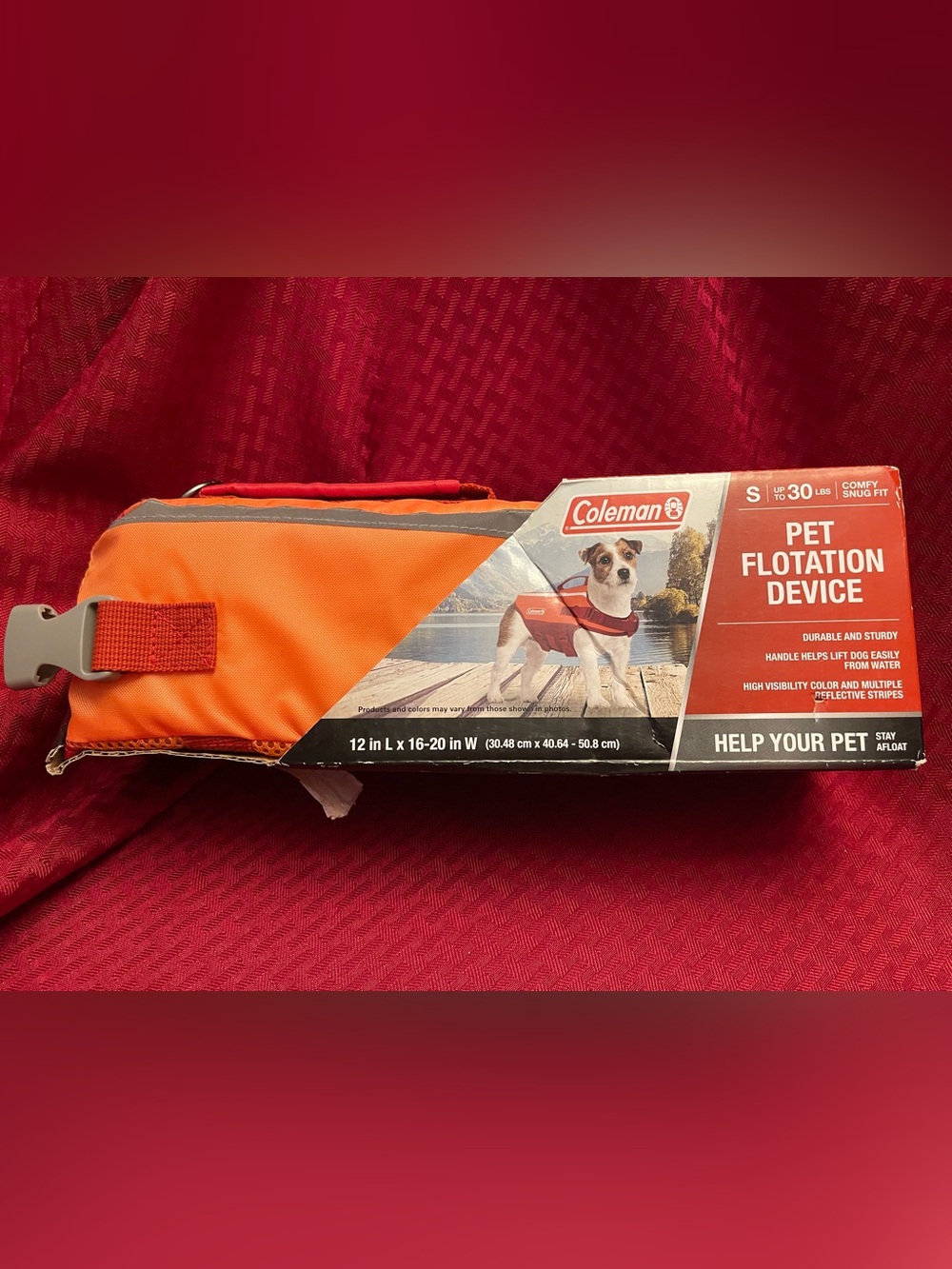 Coleman Orange Dog Life Vest with Reflective Trim